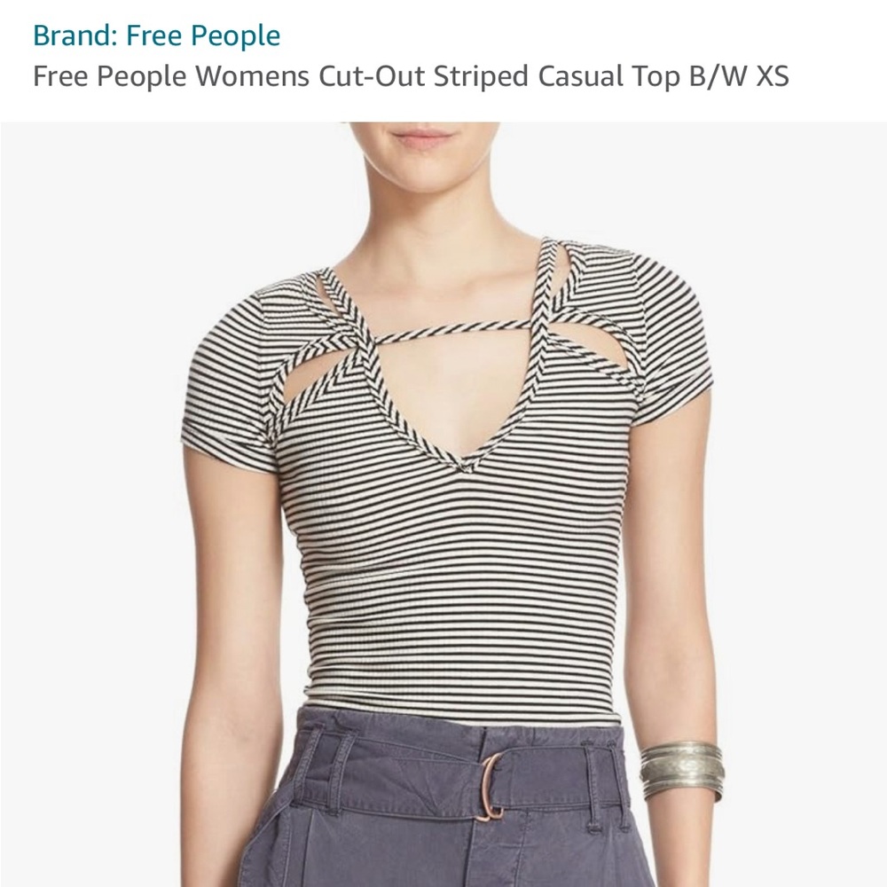 Free People striped cutout top - Size M